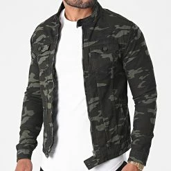 Meilleure vente ✔️ Veste Jean 1015 Vert Kaki Camouflage de Black Industry ⌛
