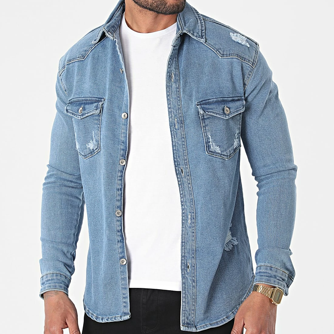 Acheter 👍 Surchemise Jean Manches Longues 3718 Bleu Denim de Black Industry 👍 3 Acheter 👍 Surchemise Jean Manches Longues 3718 Bleu Denim de Black Industry 👍