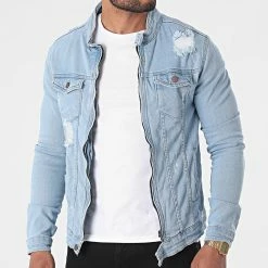 Grosses soldes 🥰 Veste Jean 3215 Bleu Wash de Black Industry 🔔