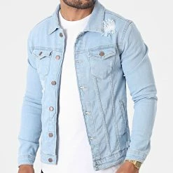 Promo ✨ Veste Jean 3216 Bleu Denim de Black Industry ⌛