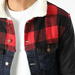 Top 10 🔥 Veste Jean Col Mouton A Carreaux FR-413 Bleu Denim Rouge de Black Industry 🤩 7 Top 10 🔥 Veste Jean Col Mouton A Carreaux FR-413 Bleu Denim Rouge de Black Industry 🤩 -Black Industry Soldes black industry 294558 FR 413 BLUE 20211216T122945 02