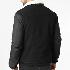 Acheter 🤩 Veste Jean Col Mouton A Carreaux FR-413 Noir Rouge de Black Industry 🔥 -Black Industry Soldes black industry 294559 FR 413 BLACK 20211216T122931 04