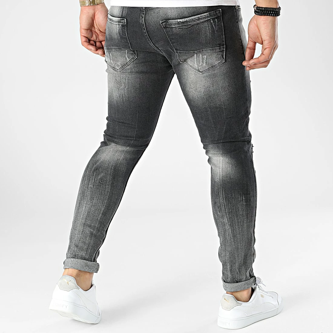 Le moins cher 🎁 Jean Skinny 104-R1 Gris de Black Industry 🌟 6 Le moins cher 🎁 Jean Skinny 104-R1 Gris de Black Industry 🌟 – Image 4