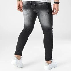 Meilleur prix 🔔 Jean Skinny 111 Gris Anthracite de Black Industry 🧨 -Black Industry Soldes black industry 308282 111 BLACK 20220307T163103 04