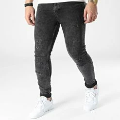 Grosses soldes ⭐ Jean Skinny 115 Gris Anthracite de Black Industry 🌟