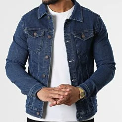 Le moins cher ❤️ Veste Jean FR3916 Bleu Denim de Black Industry 🛒 -Black Industry Soldes black industry 312353 FR3916 S 20220331T152138 03