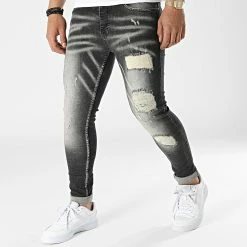 Meilleur prix ❤️ Jean Skinny 176 Noir de Black Industry 🎁
