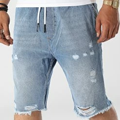 De gros ❤️ Short Jean FR1228 Bleu Denim de Black Industry 👏