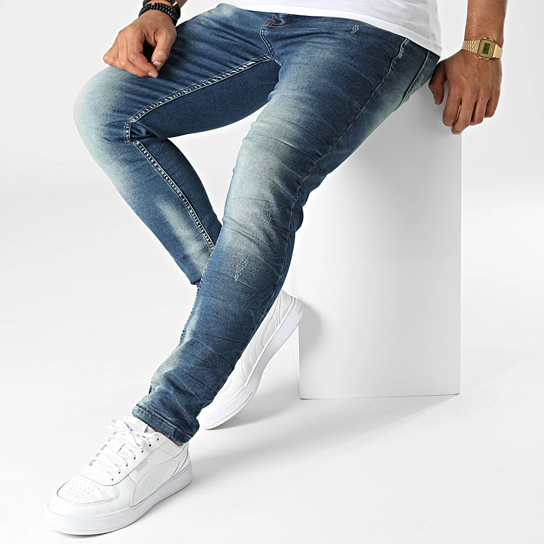 Nouveau 👍 Jean Slim 200 Bleu Denim de Black Industry 🛒 5 Nouveau 👍 Jean Slim 200 Bleu Denim de Black Industry 🛒 – Image 3