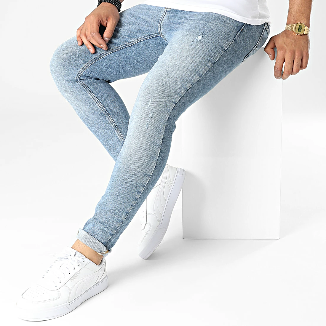 Remise ⌛ Jean Slim 5498 Bleu Denim de Black Industry 🥰 5 Remise ⌛ Jean Slim 5498 Bleu Denim de Black Industry 🥰 – Image 3