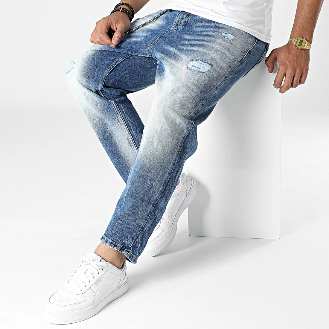 Le moins cher 👏 Jean 8004 Bleu Wash de Black Industry 🥰 5 Le moins cher 👏 Jean 8004 Bleu Wash de Black Industry 🥰 – Image 3