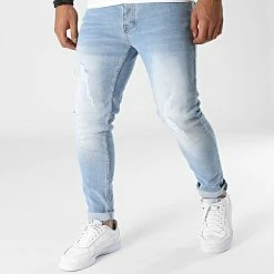 Vente flash 🥰 Jean Slim 3301 Bleu Wash de Black Industry 👍