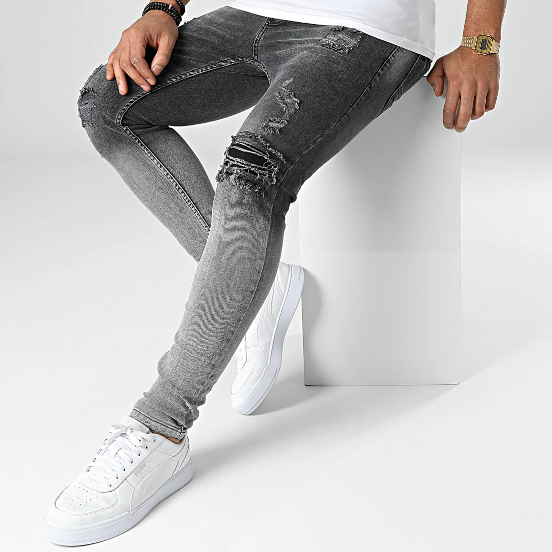 Le moins cher 🥰 Jean Skinny 228 Gris de Black Industry 🔥 5 Le moins cher 🥰 Jean Skinny 228 Gris de Black Industry 🔥 – Image 3