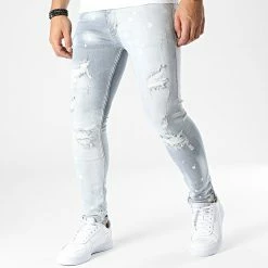 Coupon 😀 Jean Skinny 251 Gris Bleu de Black Industry 🎉