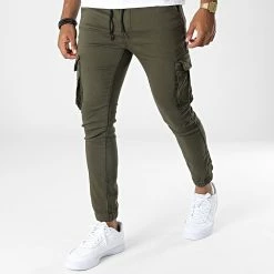 Nouveau 😍 Pantalon Cargo 0466 Vert Kaki de Black Industry 🤩